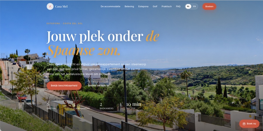 Casa Mel website screenshot