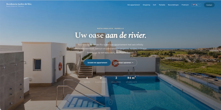 Jardin del Rio website screenshot